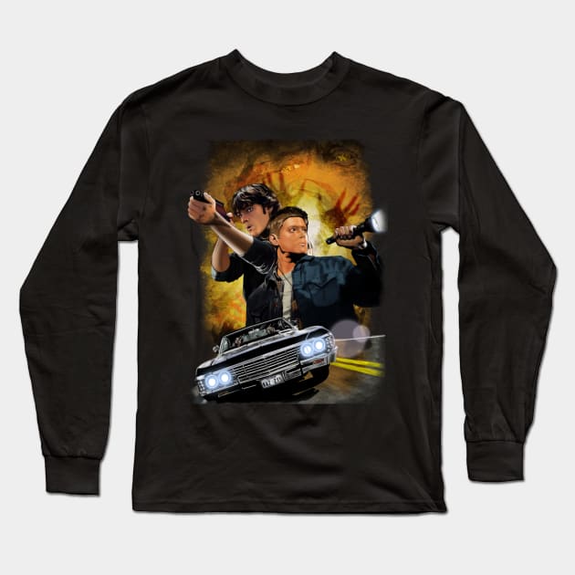 The Brothers Winchester Long Sleeve T-Shirt by BMiller